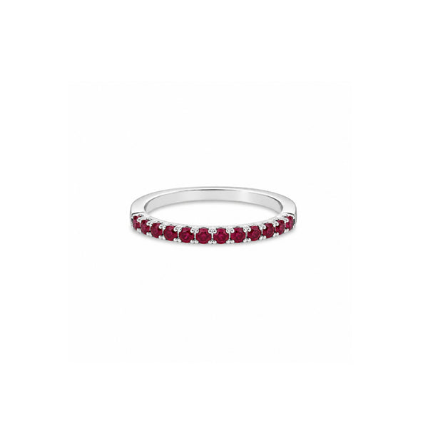 Gemstone Half Eternity Ring