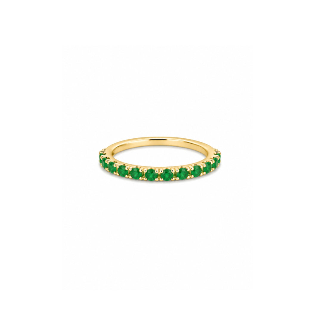 Gemstone Half Eternity Ring