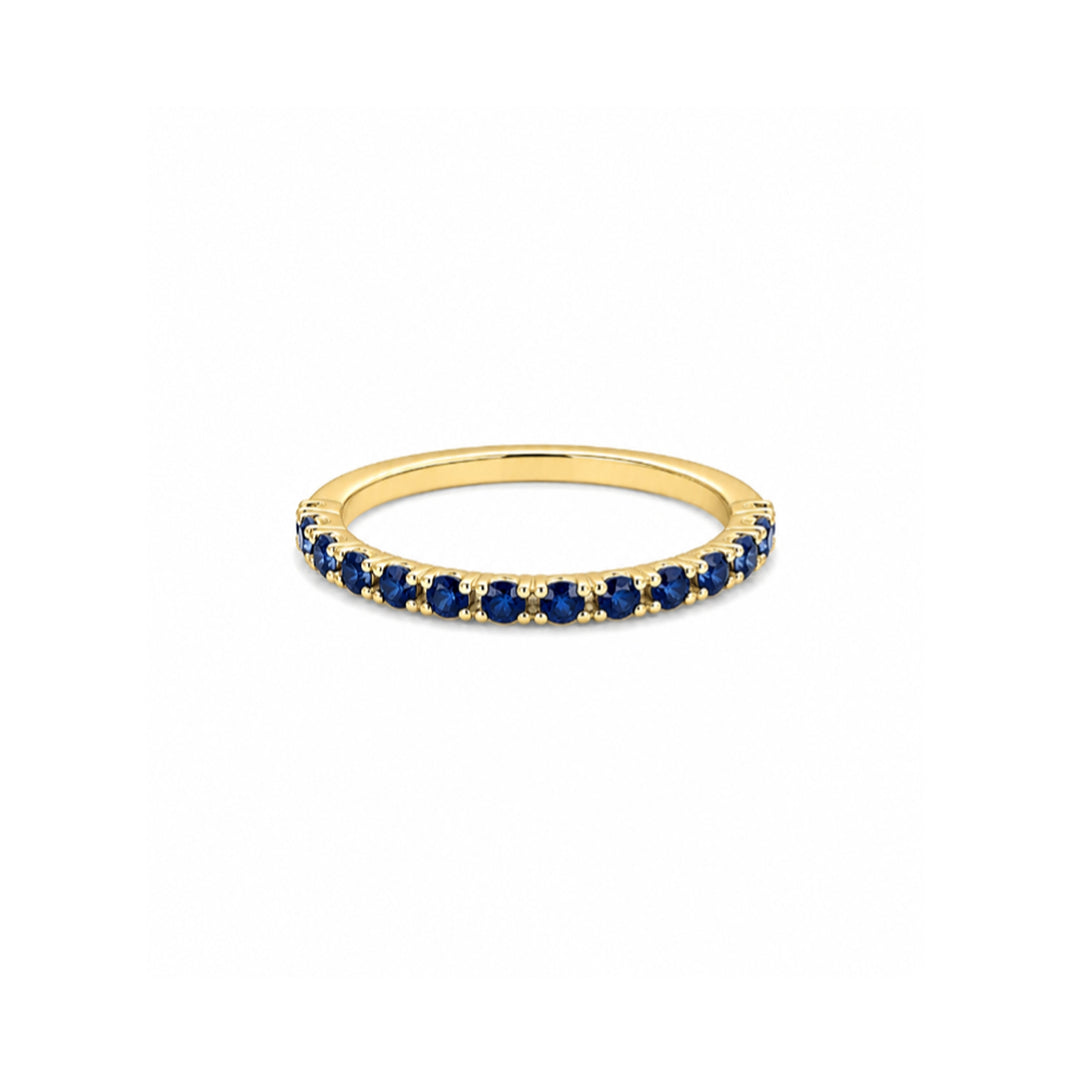 Gemstone Half Eternity Ring