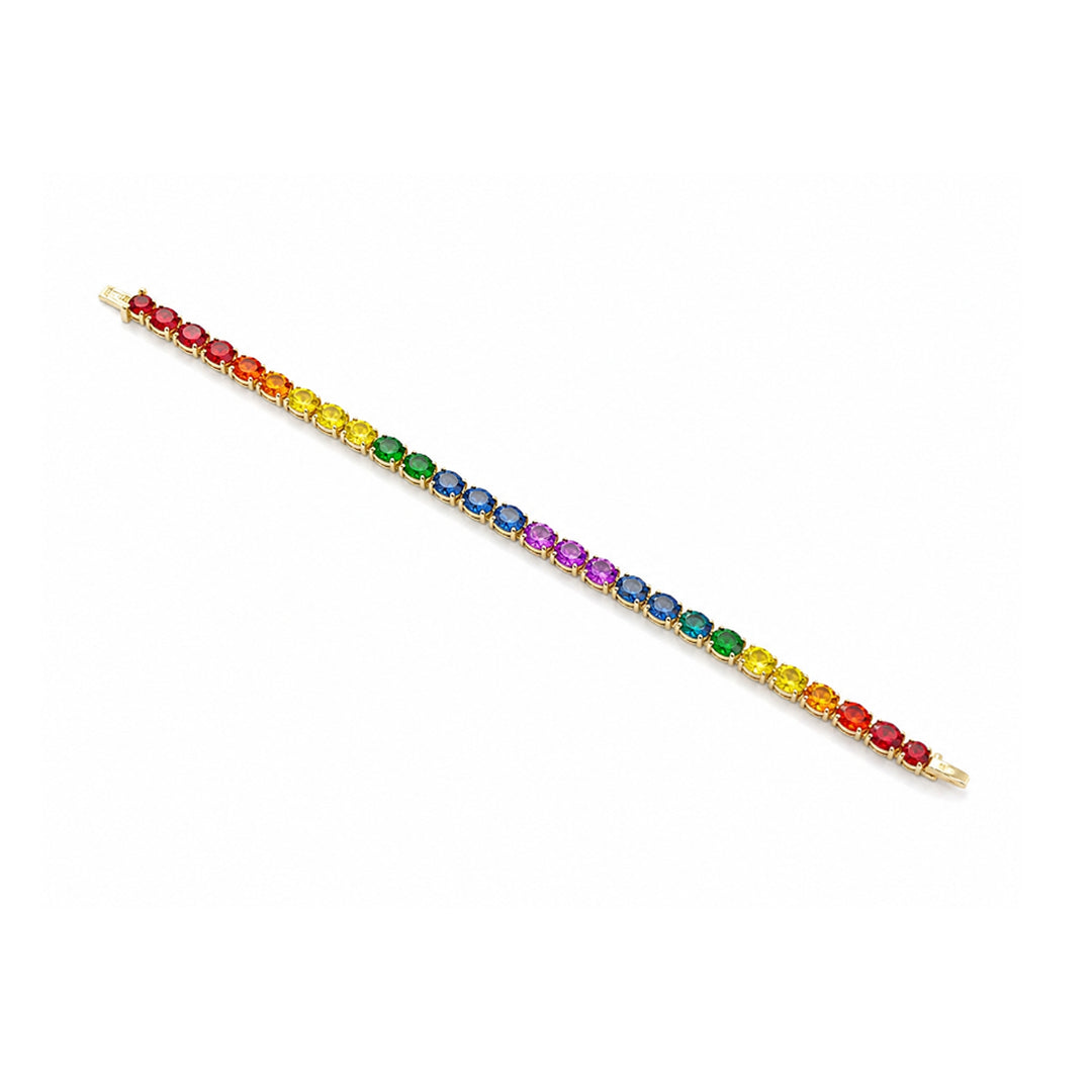 Multicolor Sapphire Tennis Bracelet