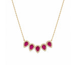 Load image into Gallery viewer, Ruby &amp; Diamond Drop Necklace
