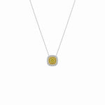 Load image into Gallery viewer, Cushion Cut Yellow Cushion Diamond Necklace
