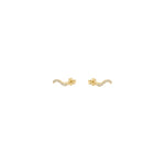 Load image into Gallery viewer, Diamond Wavy Piercing/Earrings
