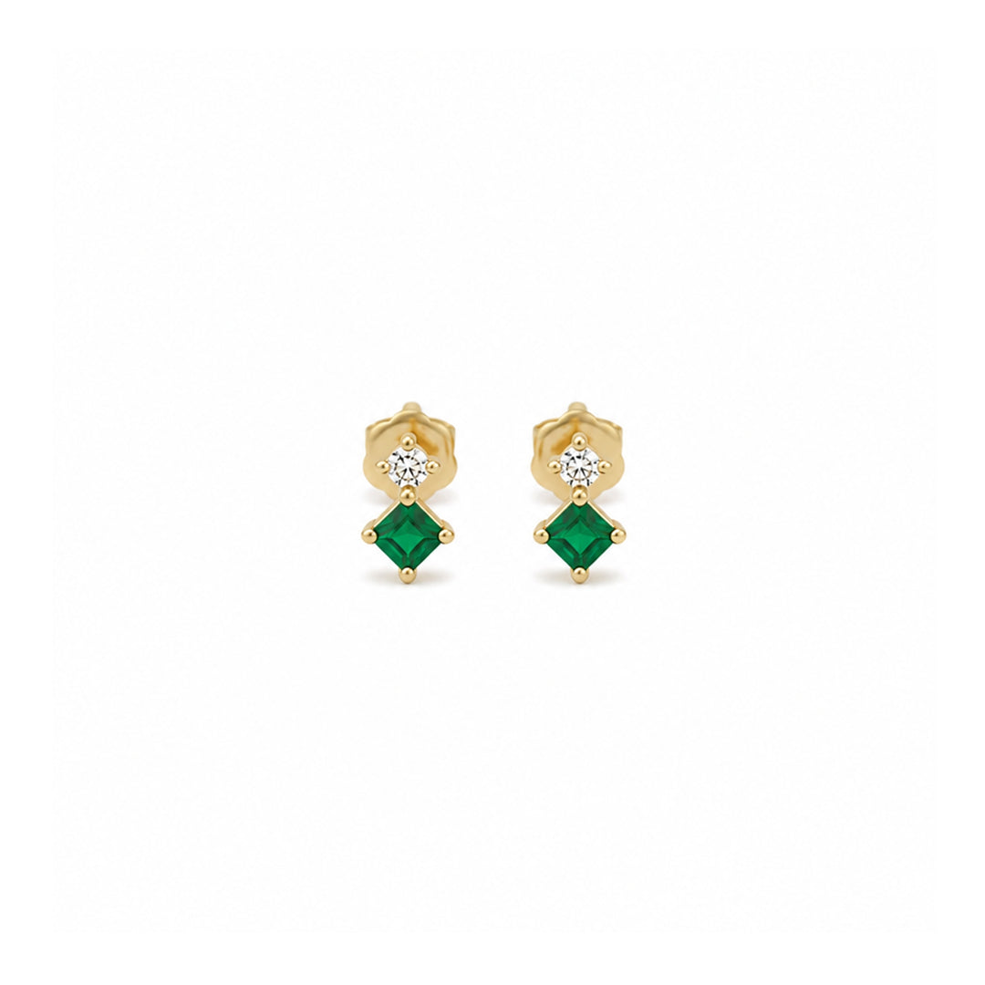 Diamond & Emerald Piercing/Earrings