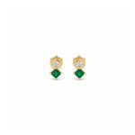 Load image into Gallery viewer, Diamond &amp; Emerald Piercing/Earrings
