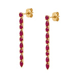 Load image into Gallery viewer, Ruby Drop Long Earrings
