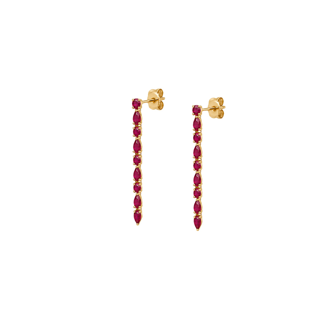 Ruby String Earrings