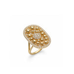 Load image into Gallery viewer, Gold Beaded Diamond Ring

