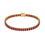 Load image into Gallery viewer, Ruby Bezel Tennis Bracelet
