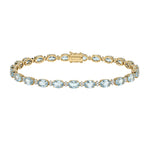 Load image into Gallery viewer, Oval Aquamarine &amp; Diamond Bracelet
