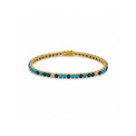 Load image into Gallery viewer, Blue Gemstones Tennis Bracelet
