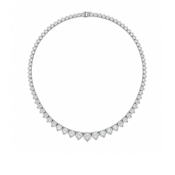 Graduated Lab Diamond Tennis Necklace