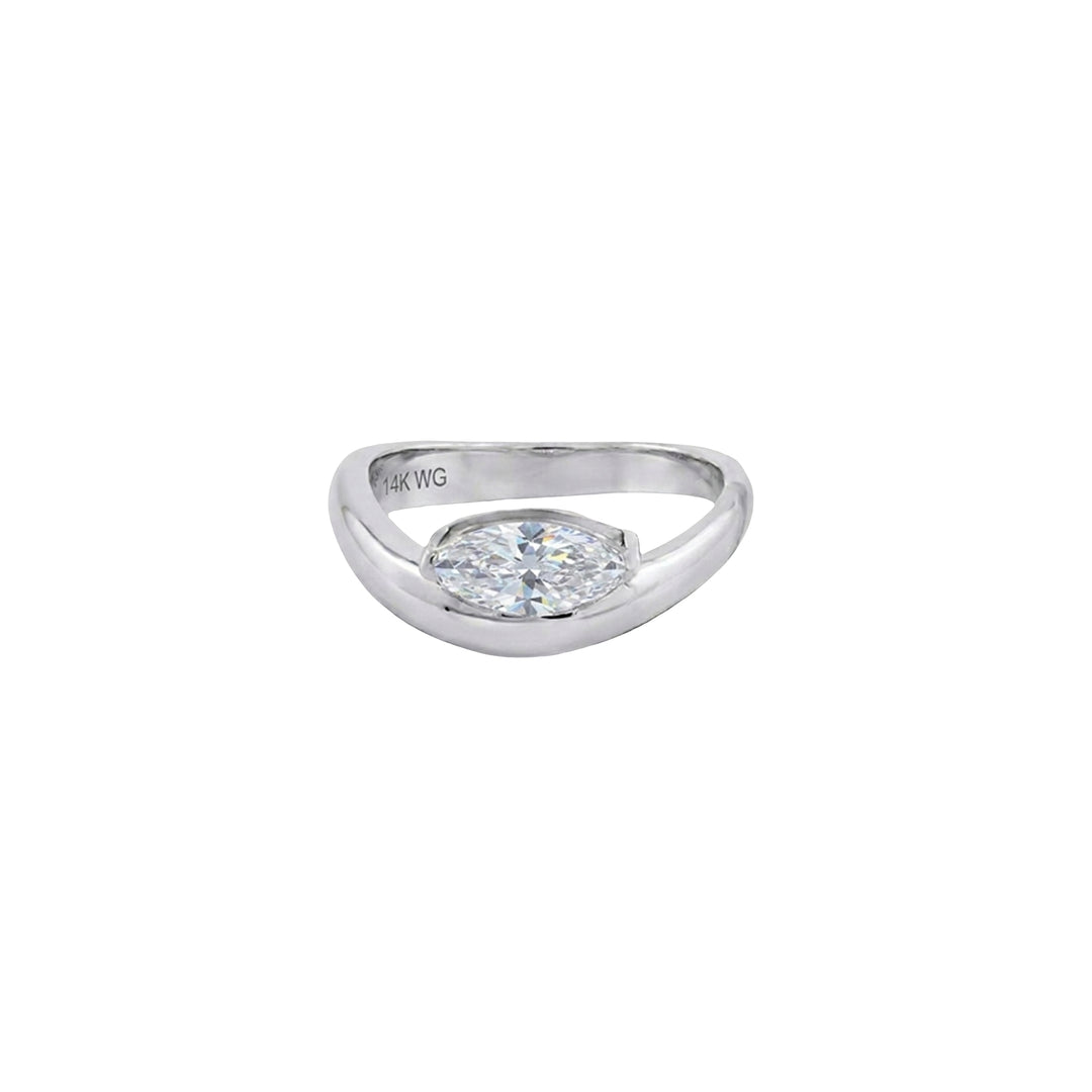 Lab Diamond Marquise Pinky Ring