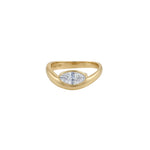 Load image into Gallery viewer, Lab Diamond Marquise Pinky Ring
