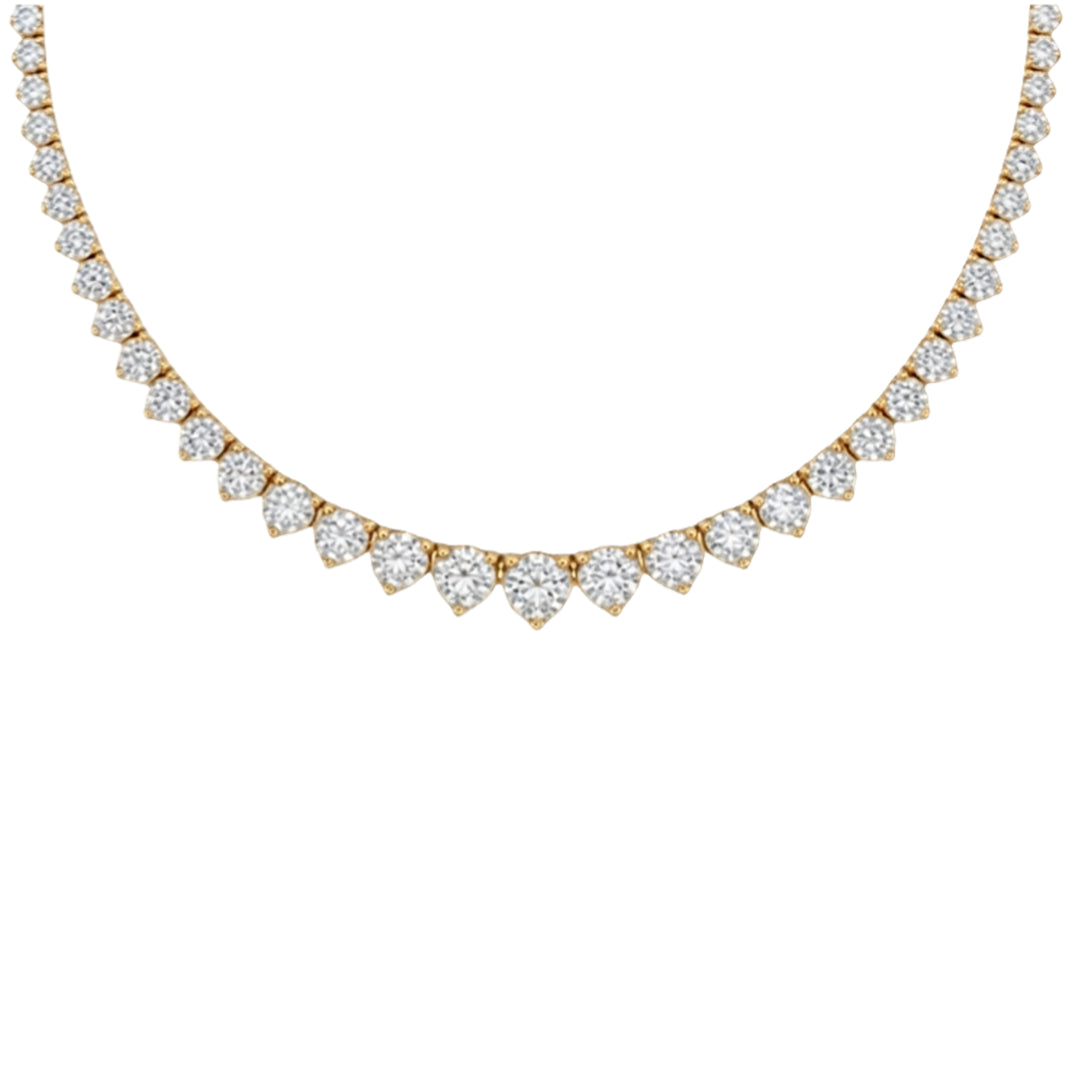 Graduated Lab Diamond Tennis Necklace