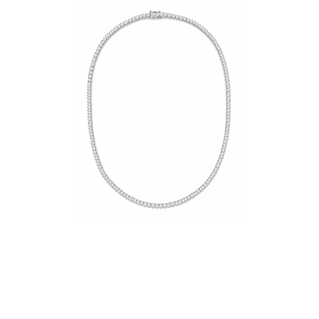 Three-Prong Diamond Tennis Necklace