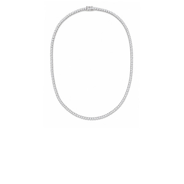 Three-Prong Diamond Tennis Necklace