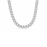 Load image into Gallery viewer, Three-Prong Diamond Tennis Necklace
