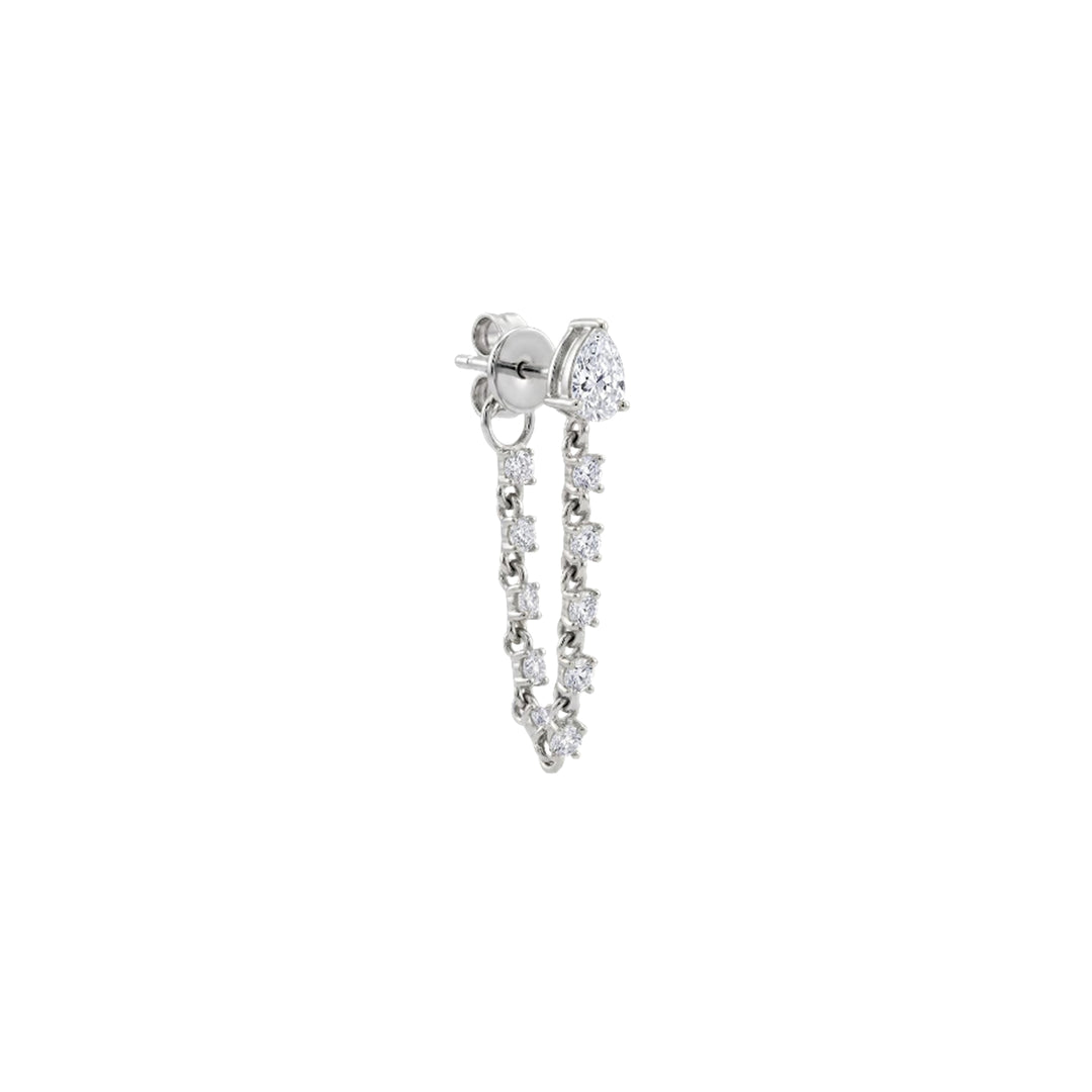 Pear-shaped Diamond Piercing & Diamond Chain