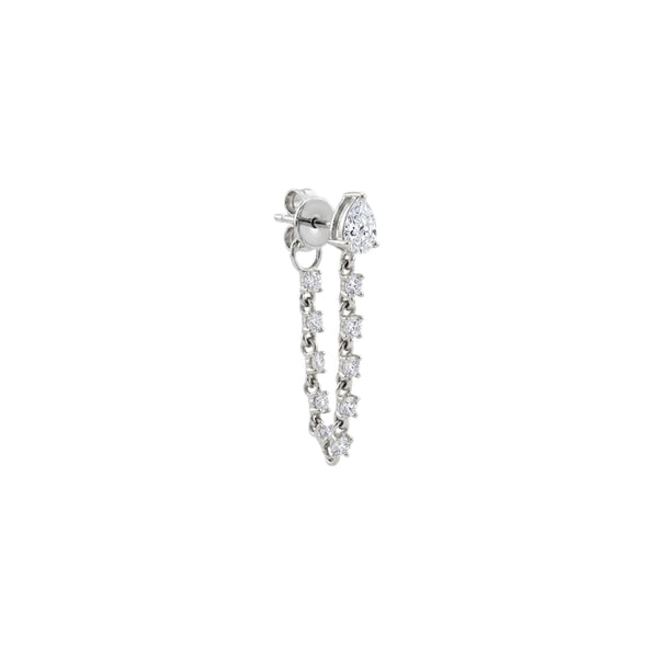 Pear-shaped Diamond Piercing & Diamond Chain