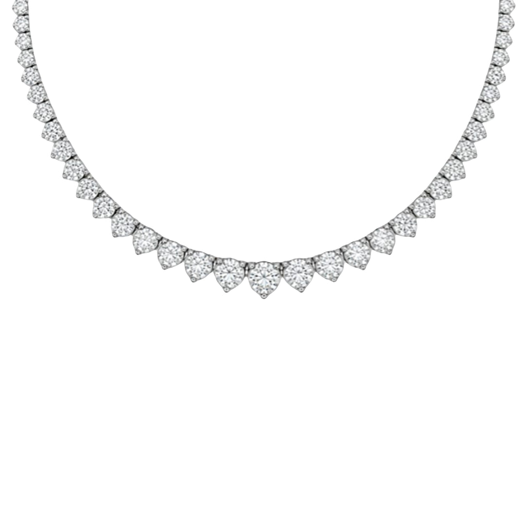 Graduated Lab Diamond Tennis Necklace
