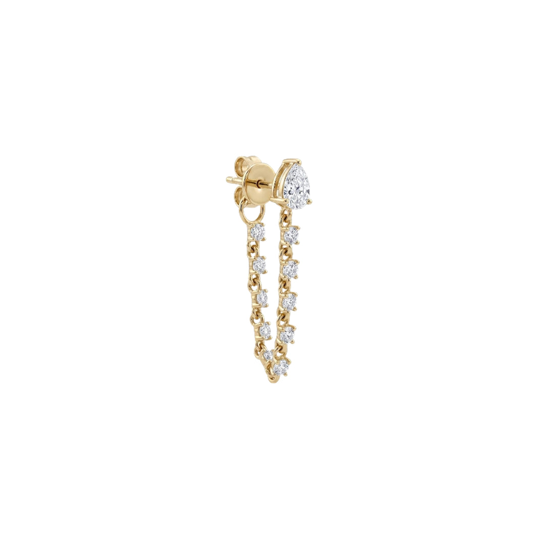 Pear-shaped Diamond Piercing & Diamond Chain
