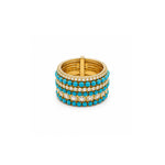 Load image into Gallery viewer, Multiple Turquoise and Diamond Ring
