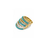 Load image into Gallery viewer, Multiple Turquoise and Diamond Ring
