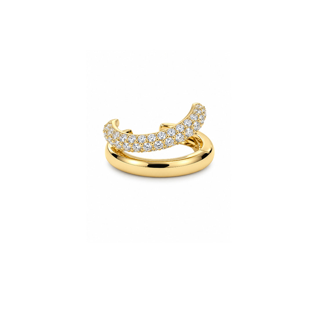 Open Earcuff in Gold & Diamonds