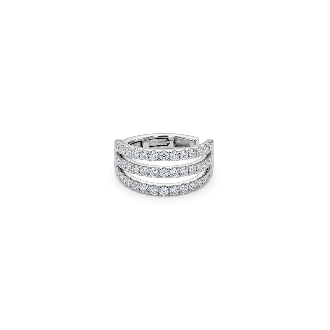 Three-Row Diamond Earcuff