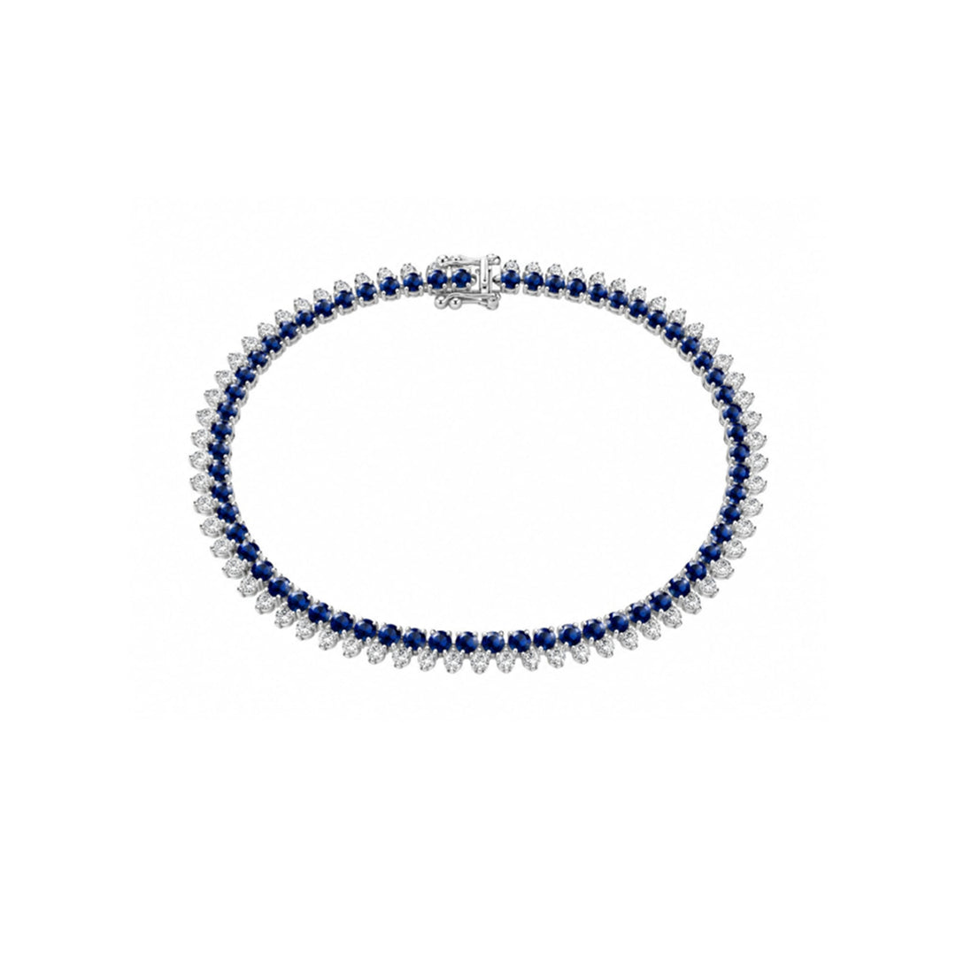 Gemstone & Diamond Tennis Bracelet