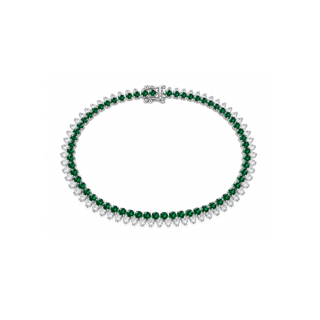 Gemstone & Diamond Tennis Bracelet