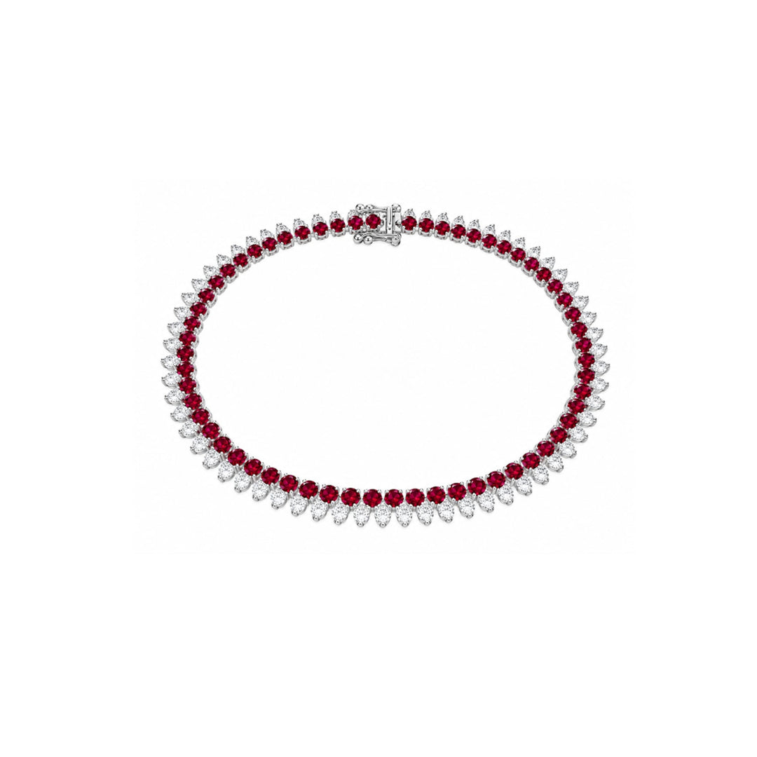 Gemstone & Diamond Tennis Bracelet