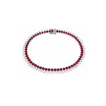 Load image into Gallery viewer, Gemstone &amp; Diamond Tennis Bracelet
