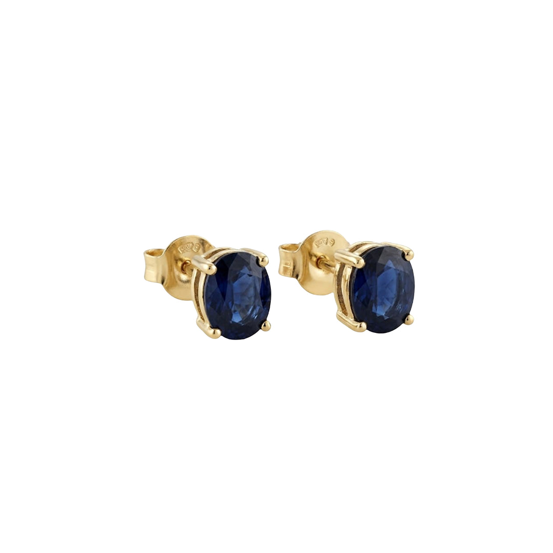 Oval Sapphire Studs