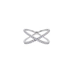 Load image into Gallery viewer, Diamonds X-shaped Ring
